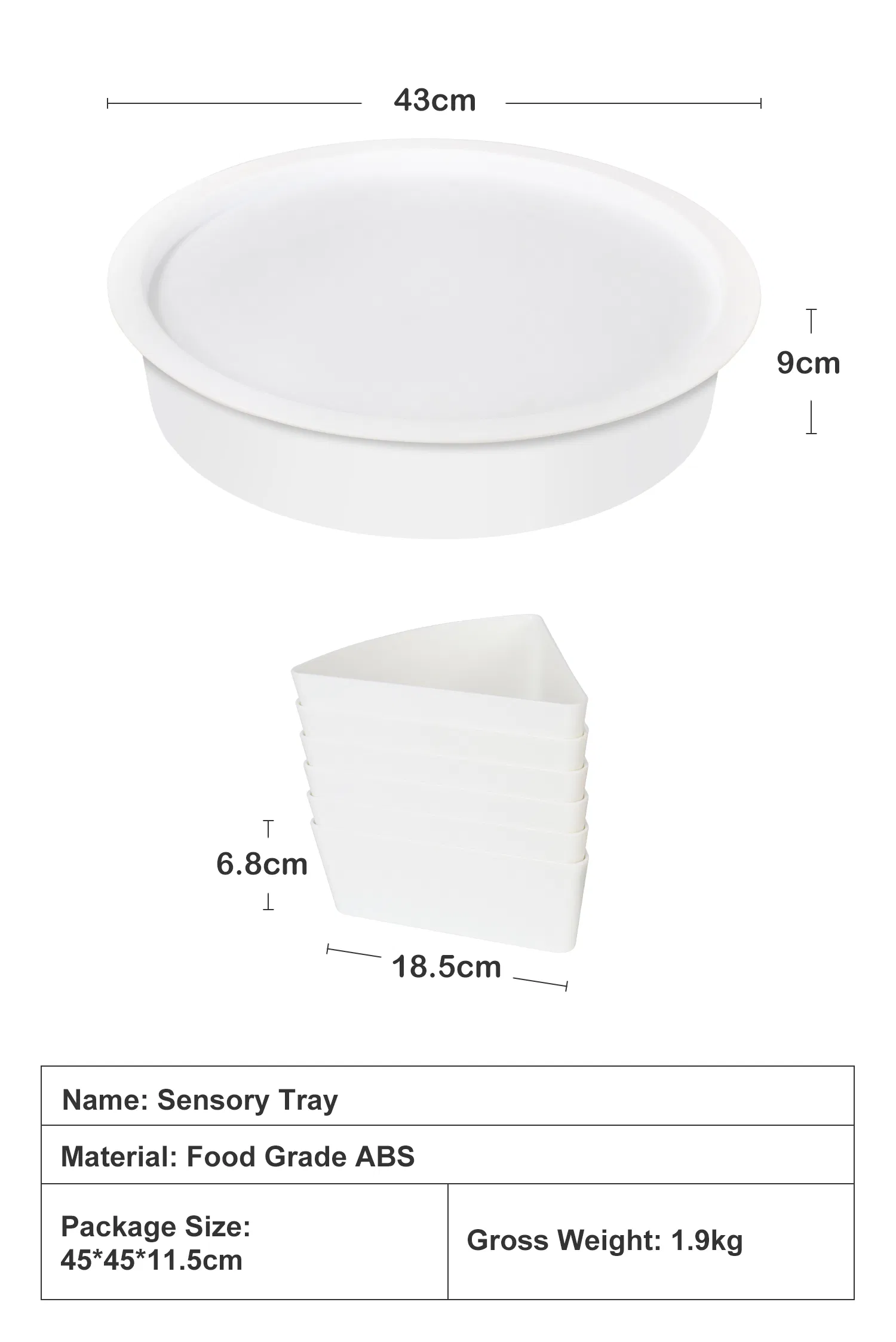 Montessori Baby Kids Sensory Play Tray Lid Early Education Toys Detail 10