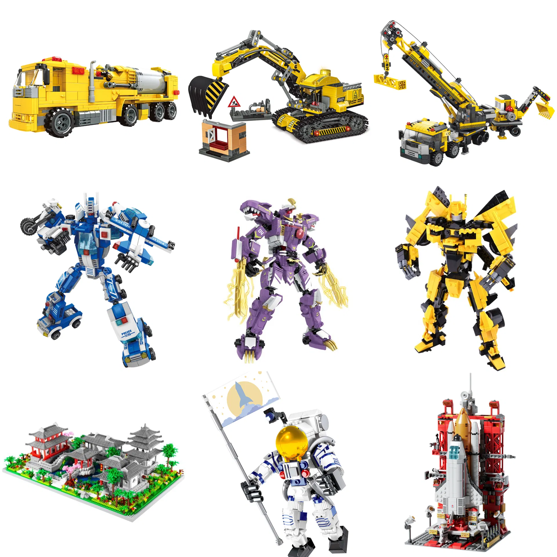 Construction Building Blocks Racing Car Compatible Montessori Plastic Learning Teaching Toys, Professional Toy Manufacturer