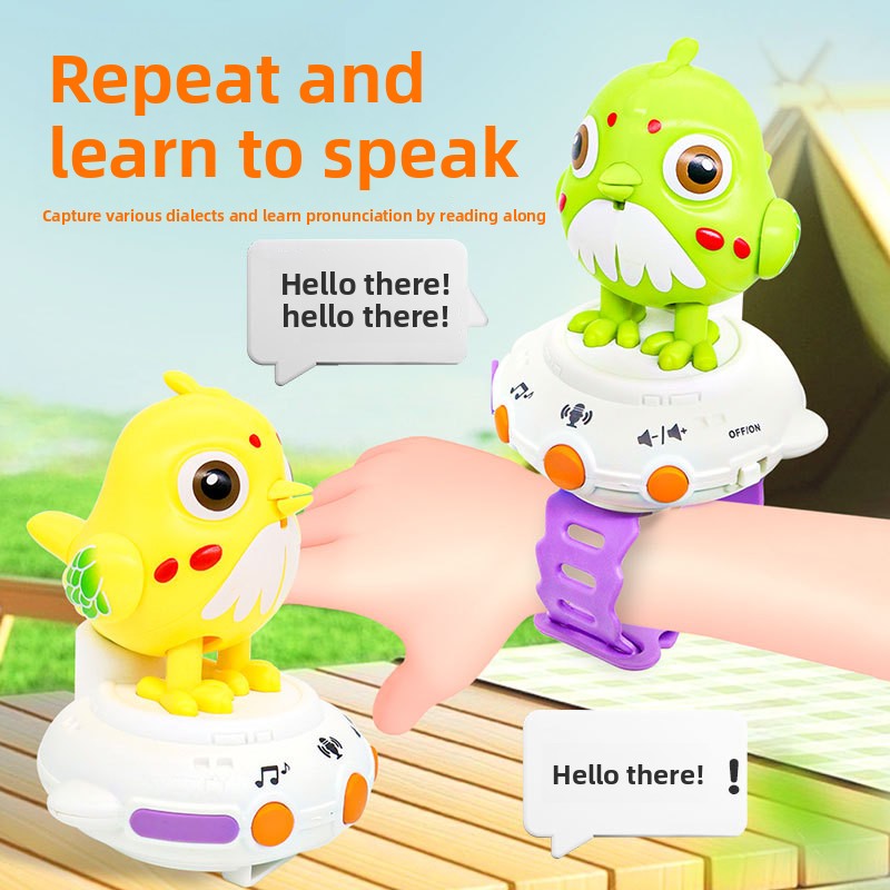 Genuine Talking Parrot Smart Speech-Learning Singing Early Education Plastic Electric Toy Watch Children 4-6 Years Unisex Color