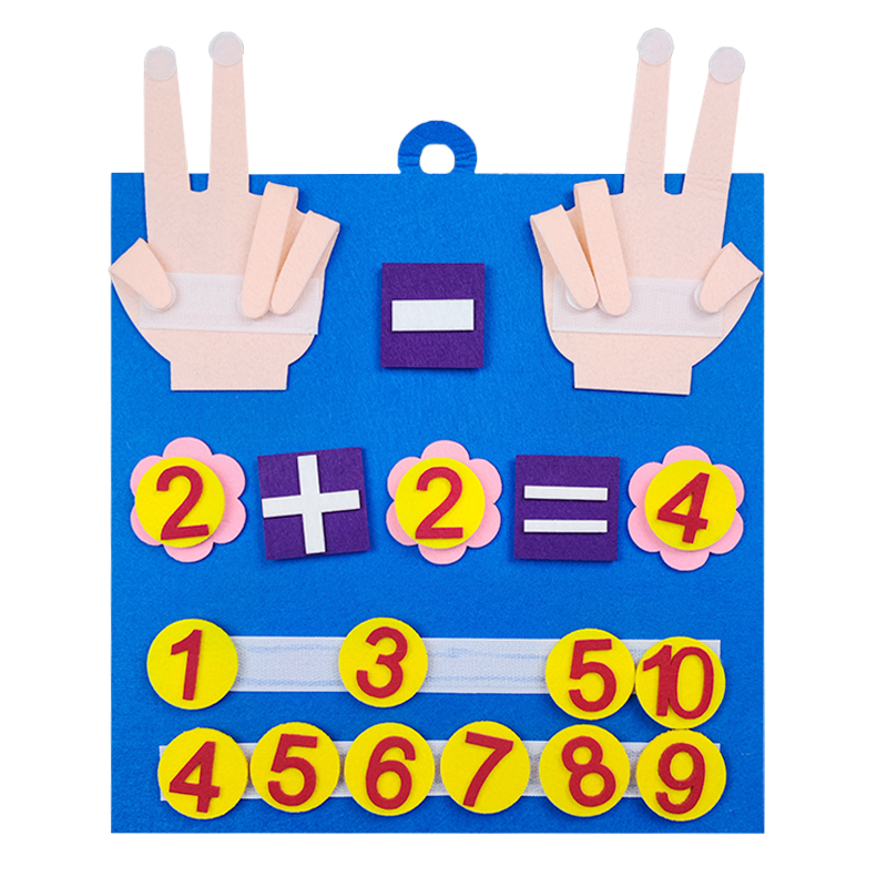 Children Counting Early Learning Baby Toddler Finger Numbers Math Educational Intelligence Sensory Felt Busy Board Toys