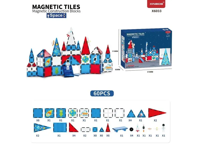 Magnetic Tiles Building Blocks Construction Toy Stem Educational Learning Kids Building Toy Set