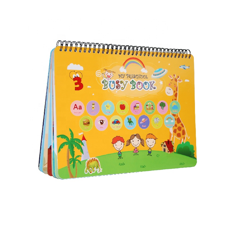 Wholesale Educational Toddler Toy Quiet Book Baby Early Learning Sticker Book Custom Kids Montessori Toys My Preschool Busy Book