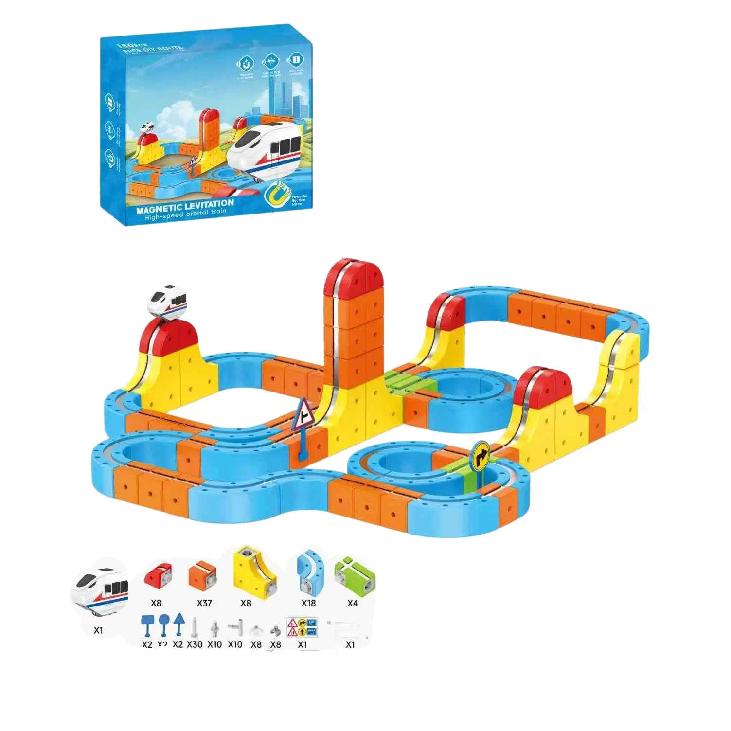 Wholesale Kids Educational DIY Assembled Magnetic Track Car Toy