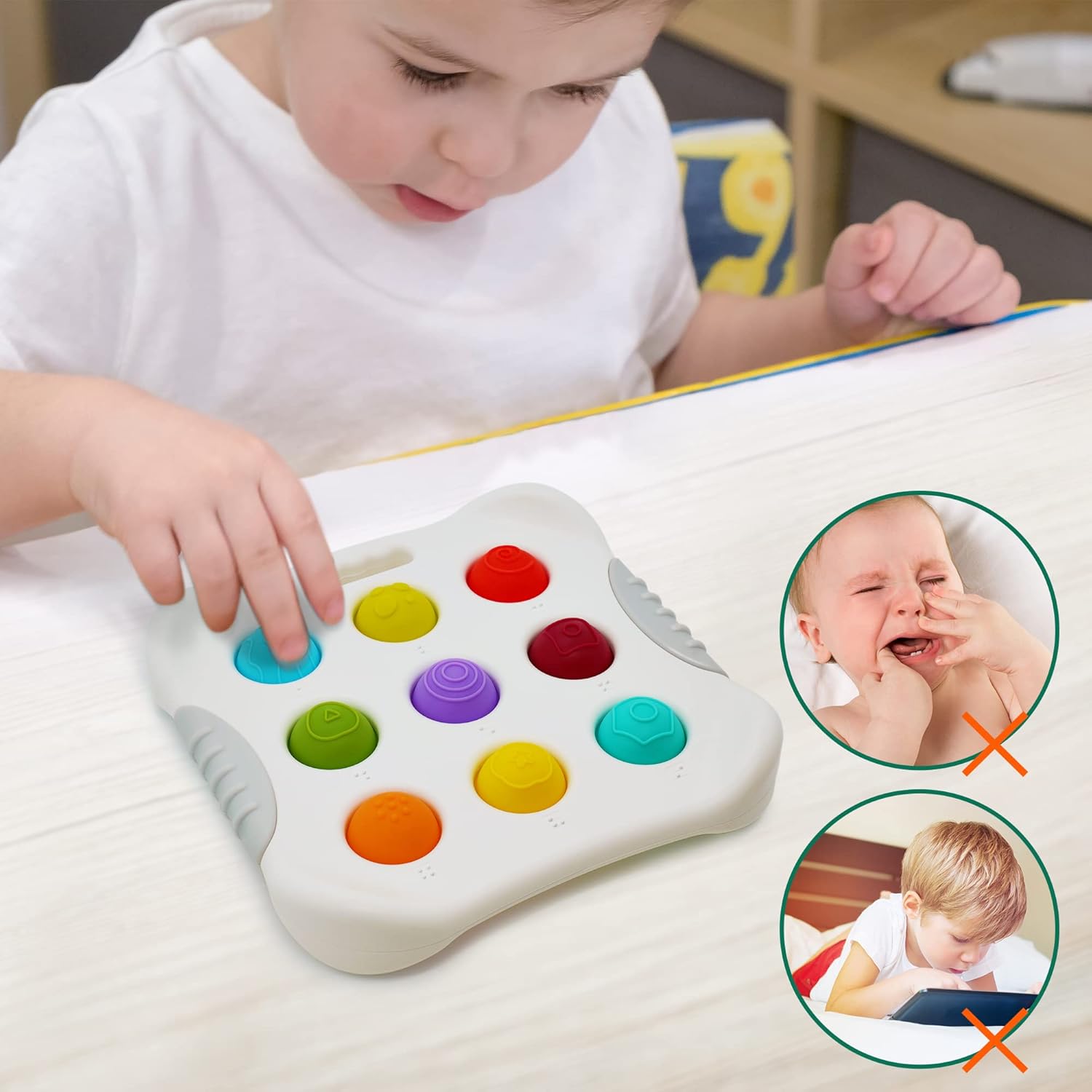 Sensory Busy Board Montessori Educational Toy Plastic 1+ Years Old Airplane Car Travel Toy Toddlers 1-3 Years 12+ Months Push