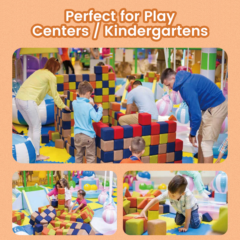 Magnetic Fabric Building Blocks Set Educational DIY Toys for Kids Indoor Play Kindergarten Preschool Learning ---- House Bundle