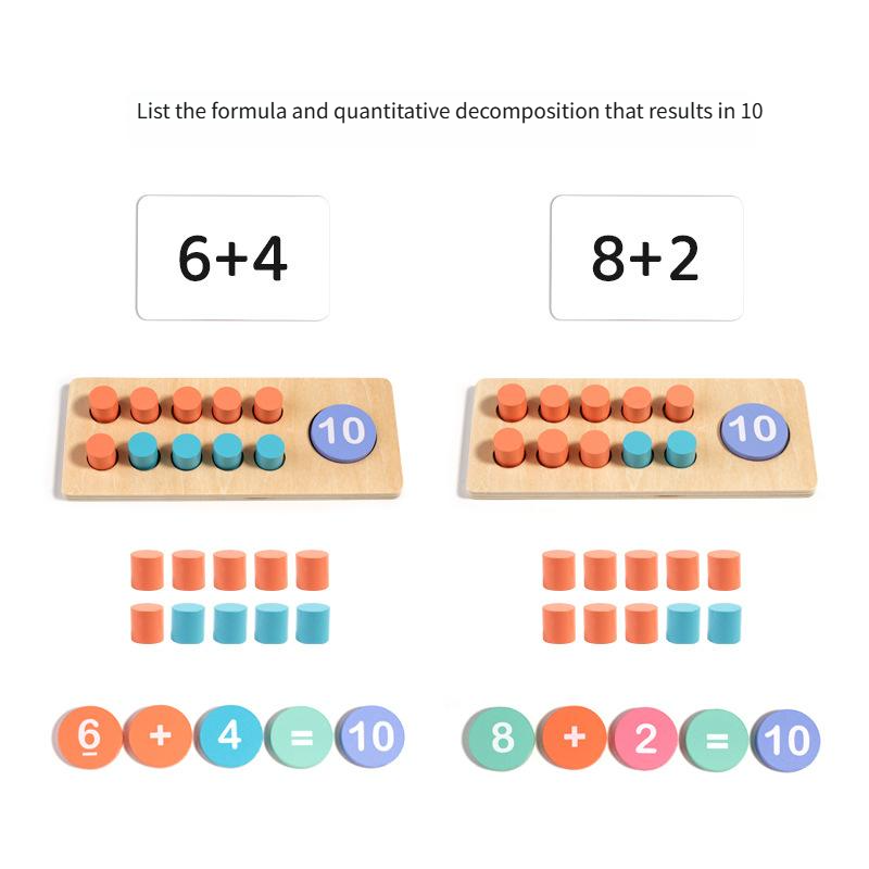 Professional Service Children's Wooden Number Sensory Teaching AIDS Juguetes Math Operation Puzzle Toys For Kids Boys Girls
