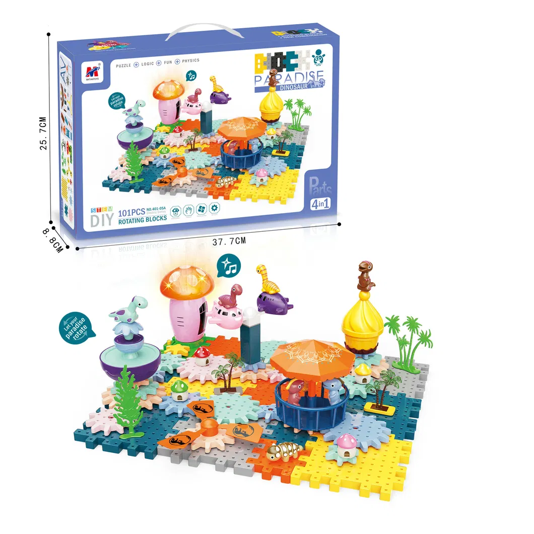 Kids Stem Educational Construction Toys Motorized Spinning Gears DIY Gear Building Blocks Toys