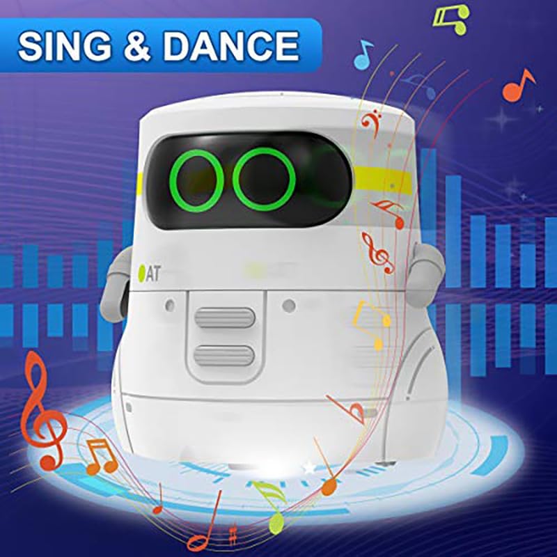 Smart Robot Toy For Kids, Mini Interactive Talking Robot With Voice Repeating Recording Singing Dancing LED Eyes