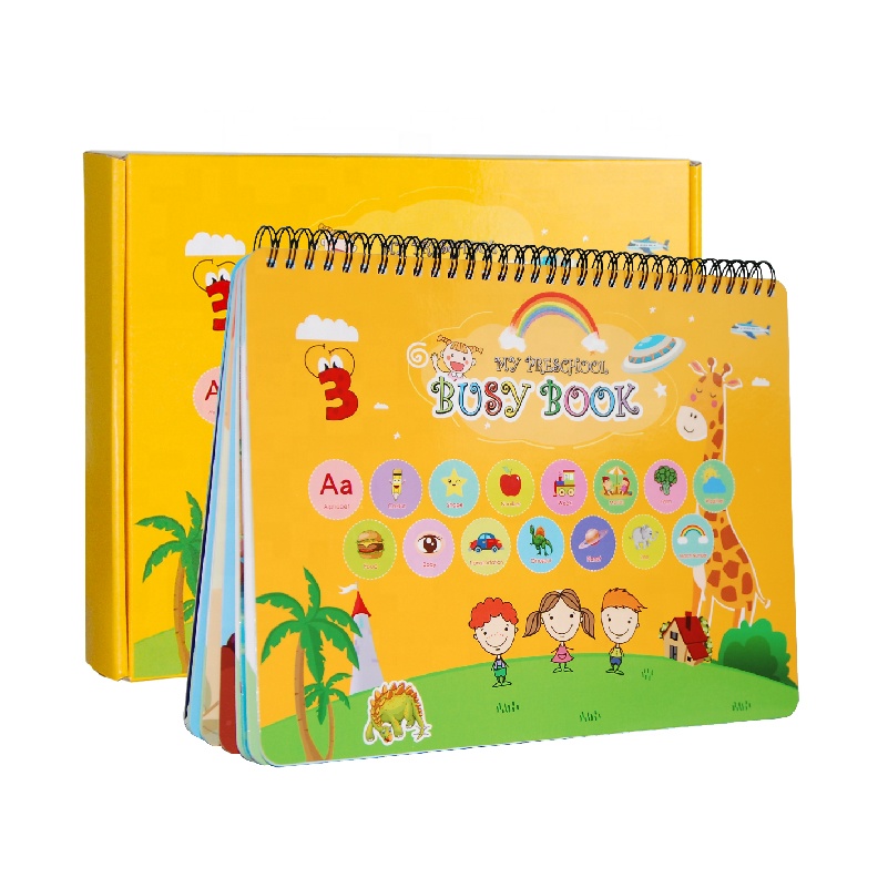 Wholesale Educational Toddler Toy Quiet Book Baby Early Learning Sticker Book Custom Kids Montessori Toys My Preschool Busy Book