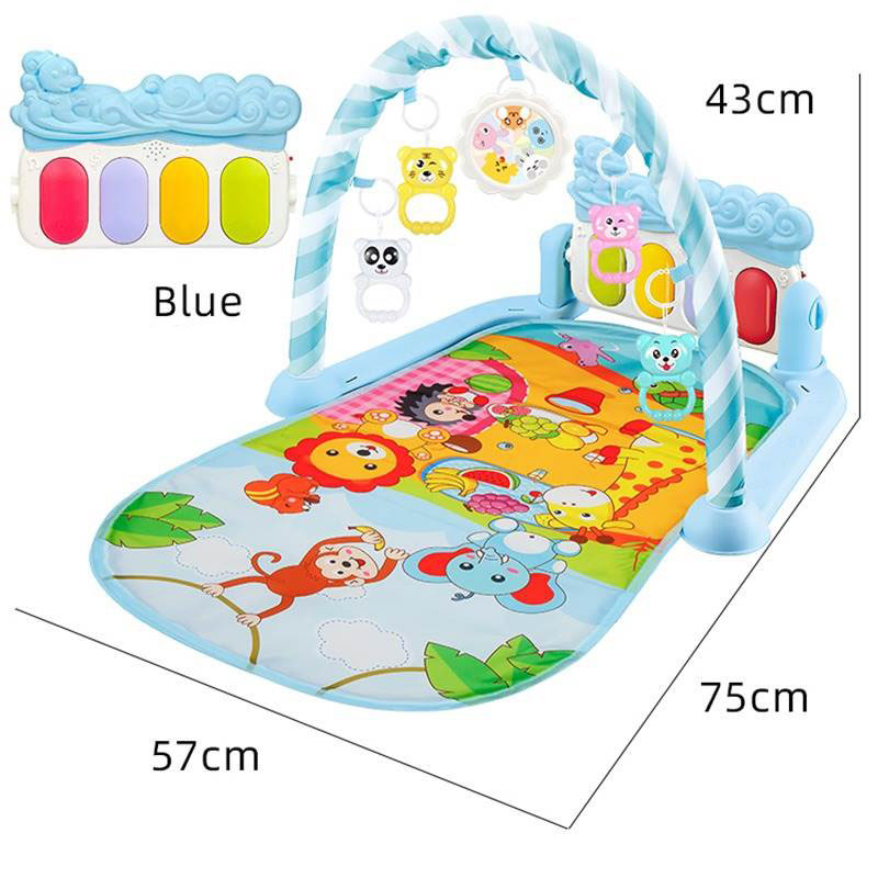 AiJH Musical Baby Activity Gym Multi-Functional Infant Play Mat with Pedal Piano Fitness Games Interactive Learning Toy
