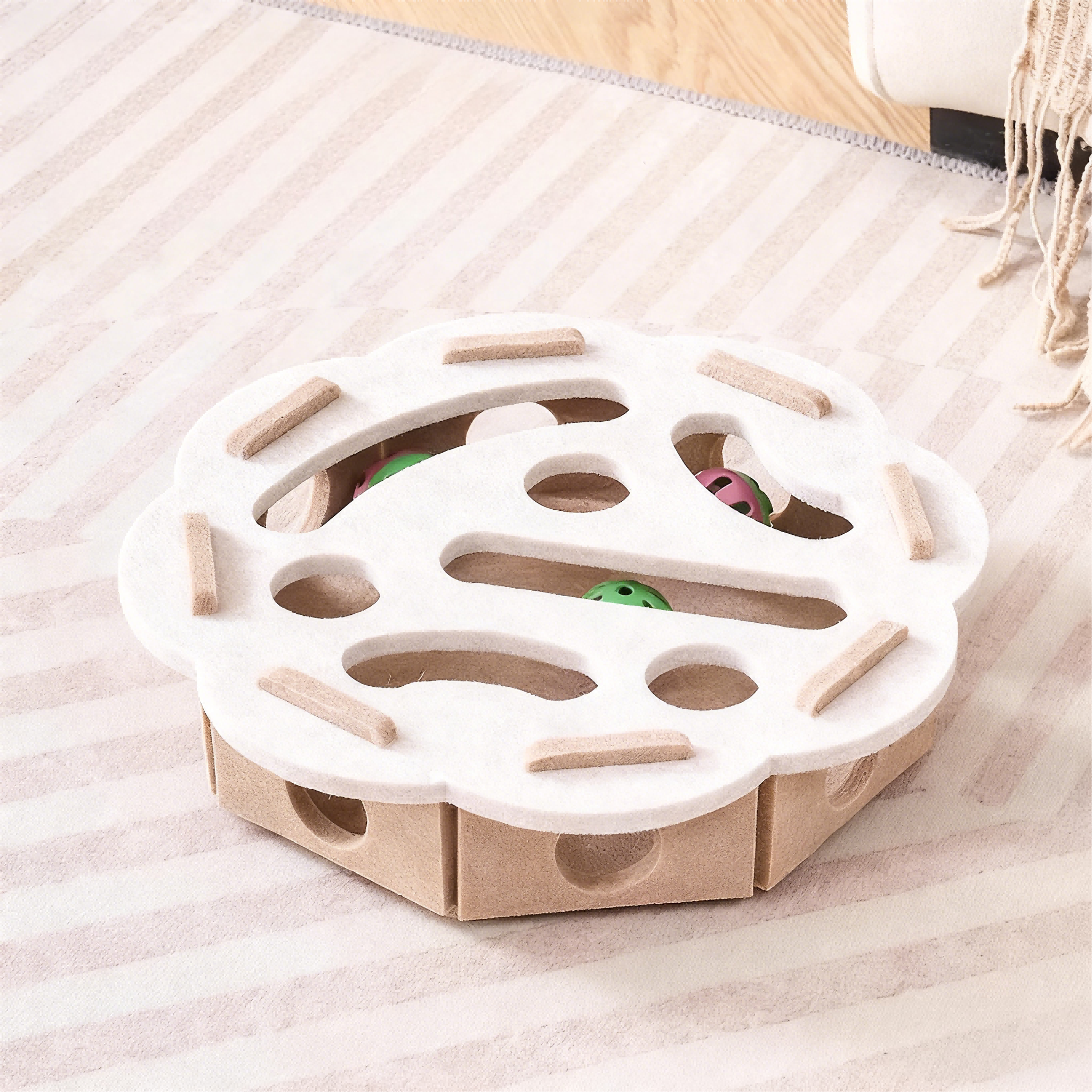 2026 New Arrival Hot-Selling Interactive Felt Cat Toys Modern Intelligence Development Maze Fun 3 Colors Box Packed