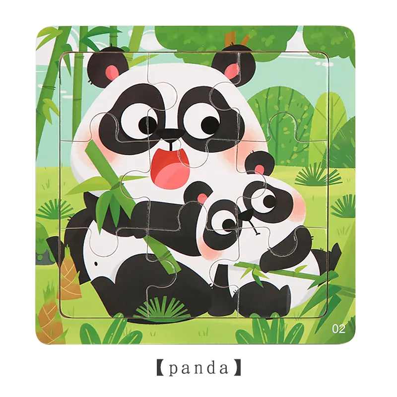 Children's Wooden Jigsaw Puzzle - Panda Theme