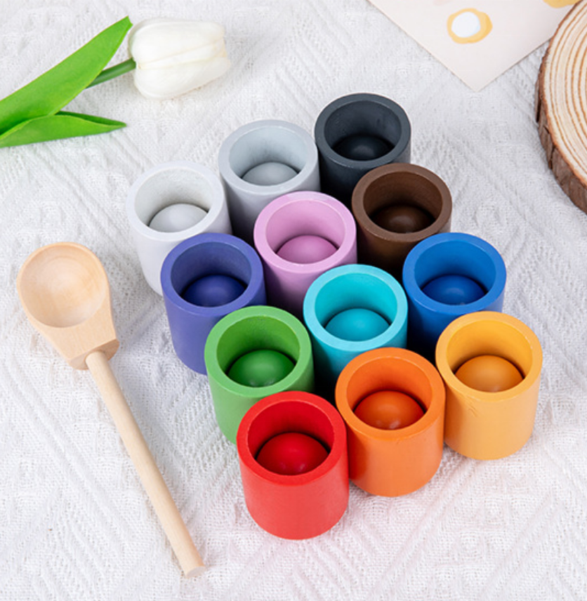 Kids playing with wooden toys 1