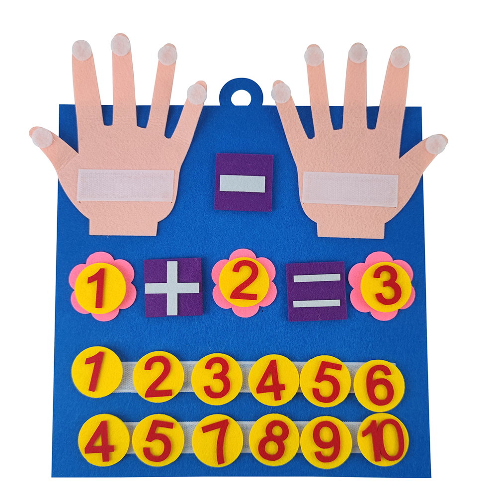 Felt finger math board learning tool