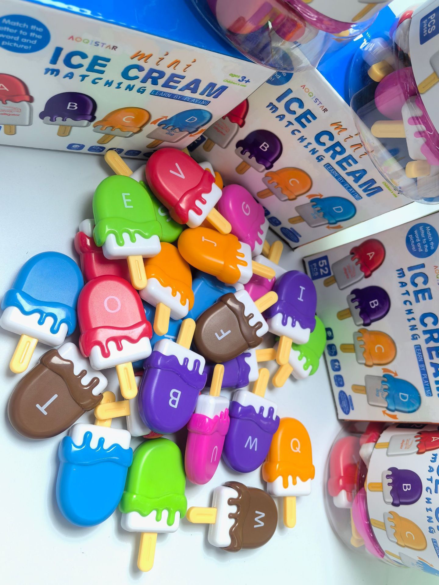 Montessori ice cream letter matching toy 6