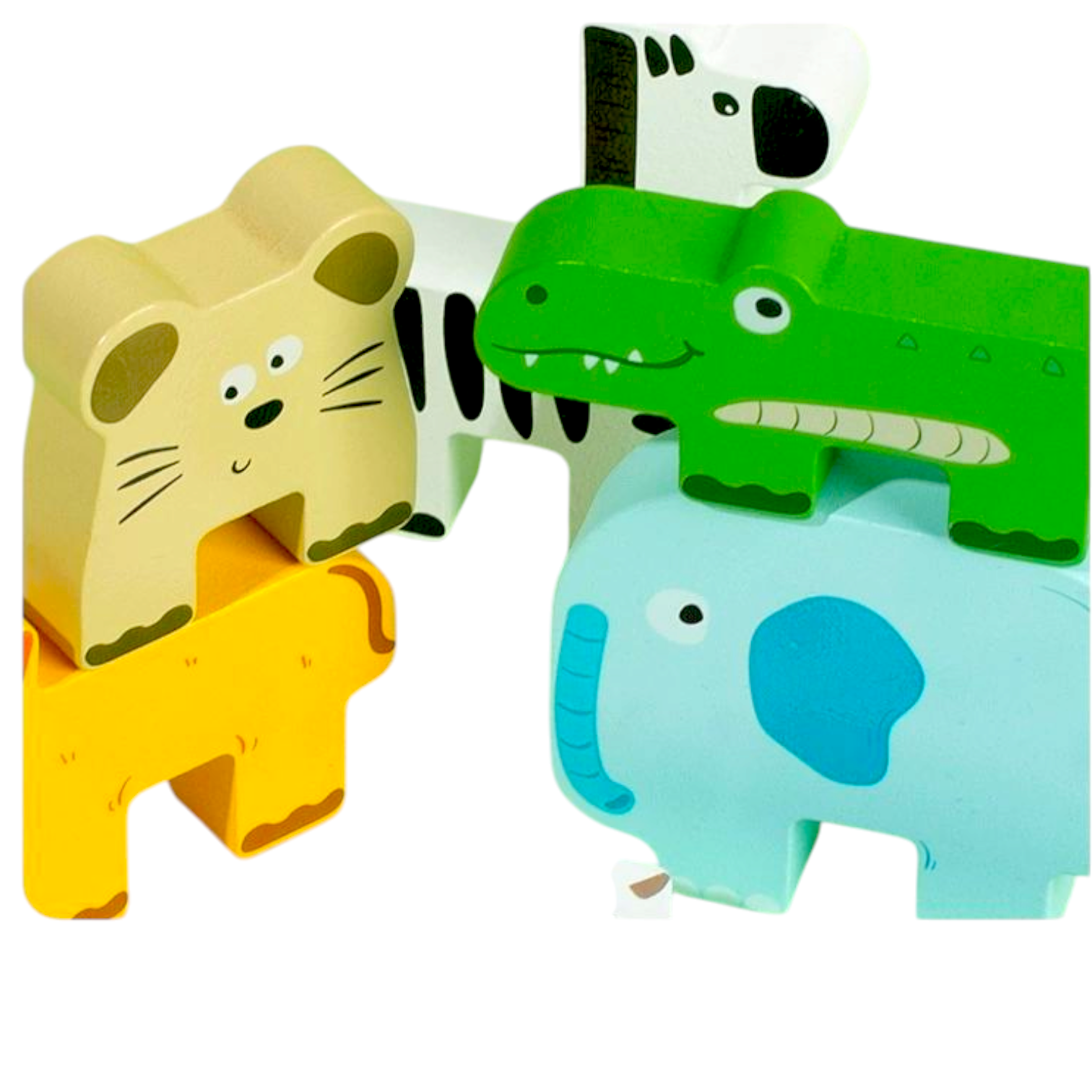 Wooden Animal Blocks Sorting & Stacking Toy Detail