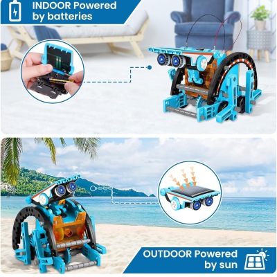 13-in-1 STEM Education Solar Robot Toys Updated Version DIY Kids Science Experiment Activities Robotic Educational Sets for Kids