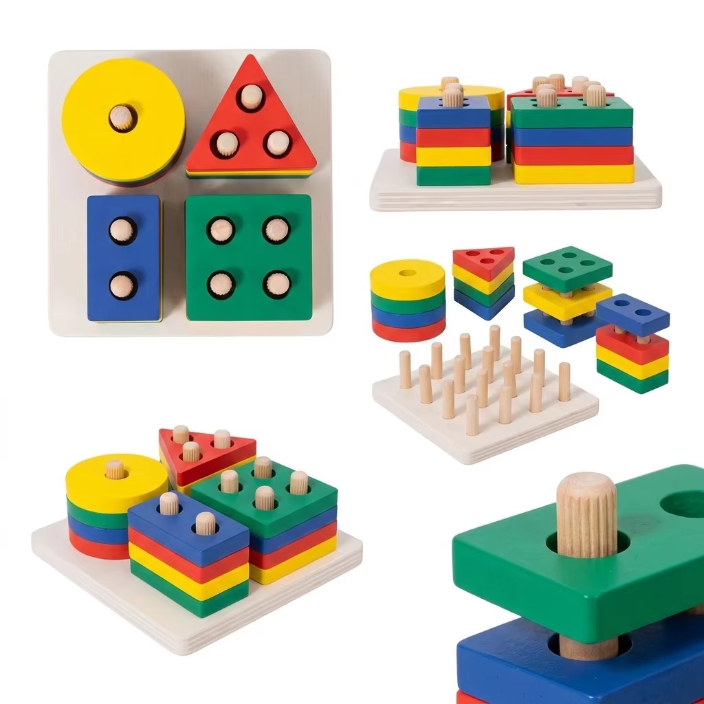 Montessori Toys for 0-3Year Old Boy Girl Toys for Ages 2 4 Toddlers Kids Baby 1 2 Year Old Boy Girl Birthday Gifts Wooden Le