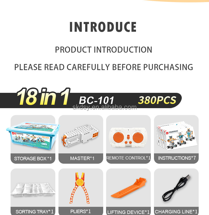 STEM Robotics Building Blocks APP Programming Remote Control Robot Kit Educational Coding Toy OEM ODM Custom Logo Packaging