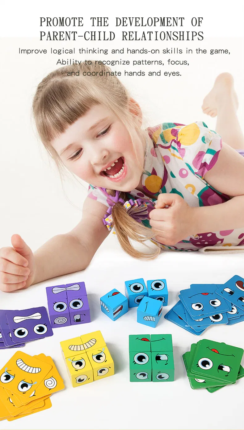 Emotional Rotation Cube - Interactive Learning Toy for Children's Emotional Development