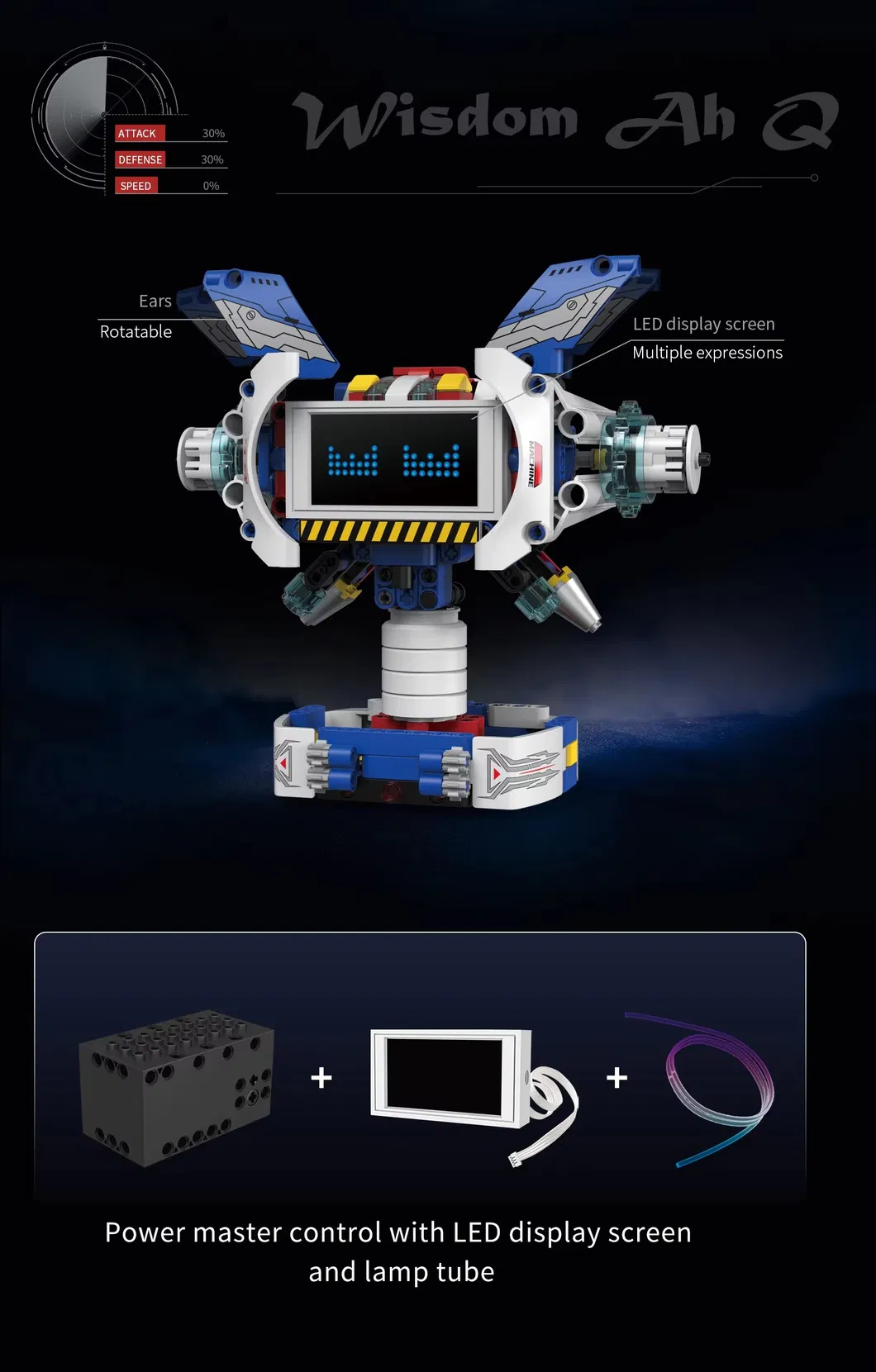 Wholesale Kids Smart 5-in-1 Robot Kit Toy with LED Screen Parts Programmable Educational Stem Remote Control Christmas Gift Building Blocks Sets