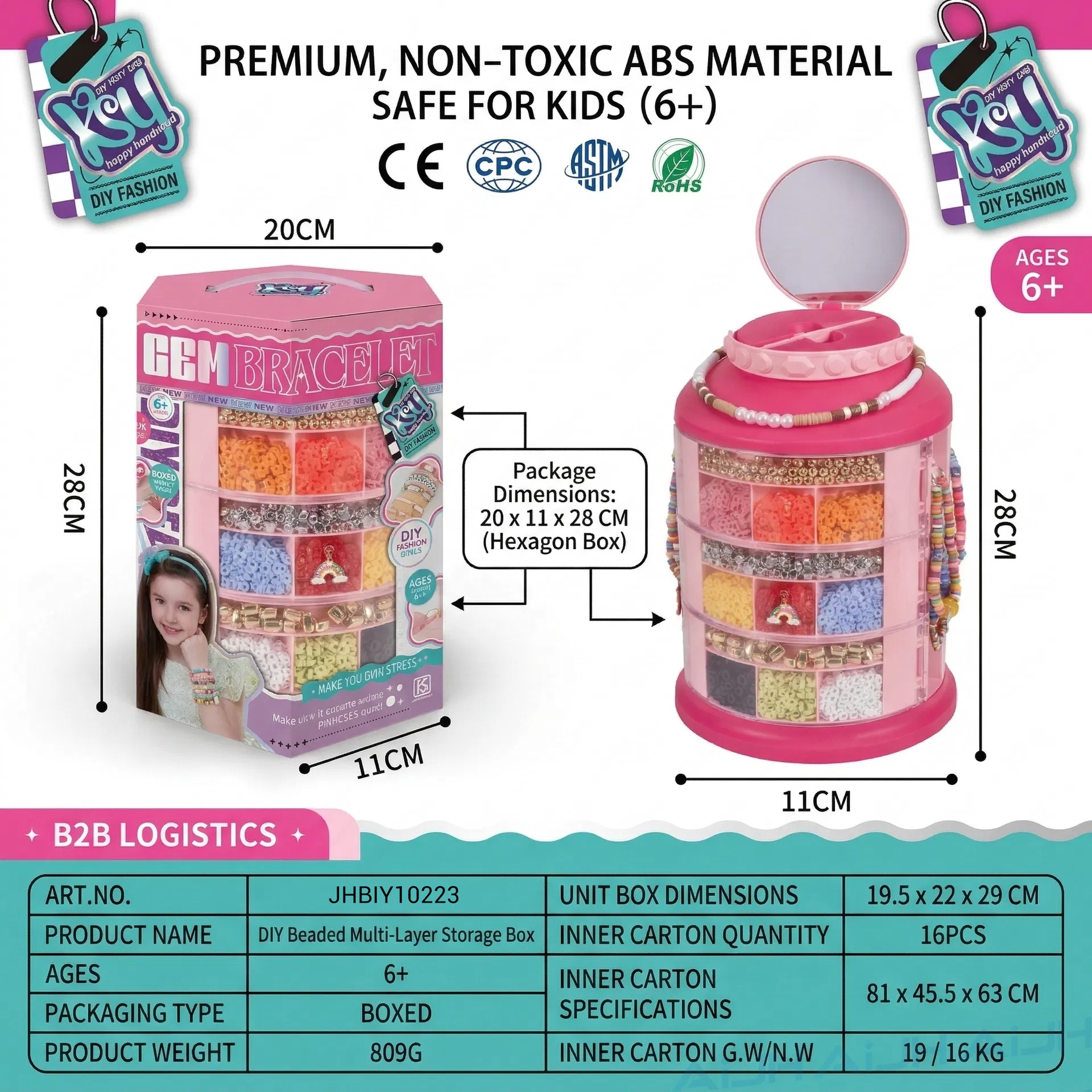 Girls Jewelry Crafting Kit Assembly