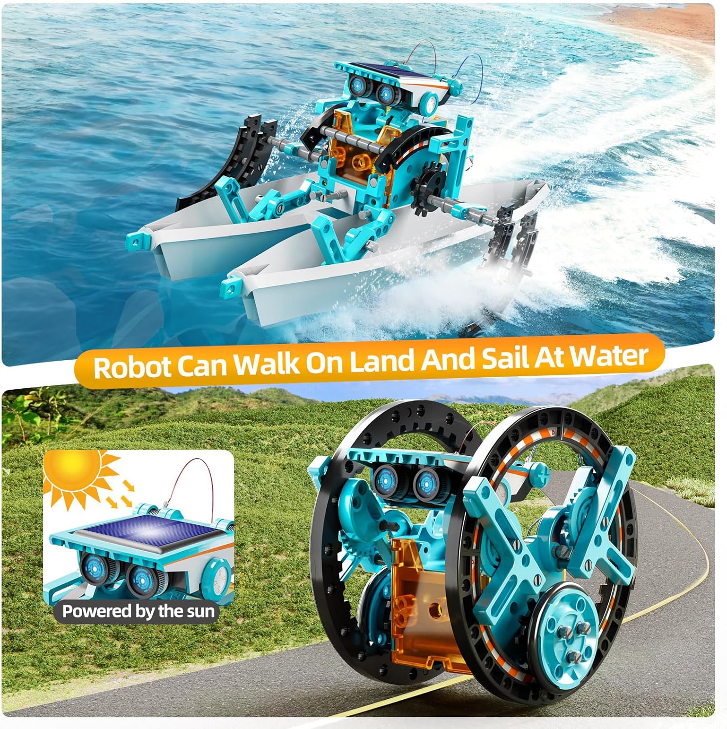 STEM Toys Ages 8-13 Solar Powered Robotics Educational Building Science Experiment Kit For Boys