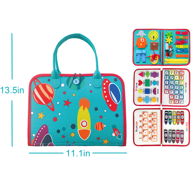 Preschool Educational Activities Developing Sensory Board Basic Life-Skills Learning Toys Felt Learning Board Felt Busy Board