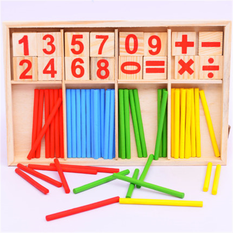 Children Counting Stick Learning Box Primary School Mathematics Teaching Aids Early Educational Math Toys For Kids Boys Girls