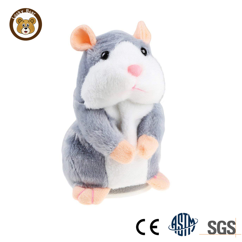 Talking Record Hamster Plush Interactive Early Learning Toy Birthday Gift