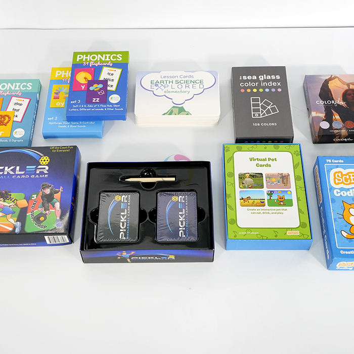 Custom Printed Educational Flash Cards For Kids Learning Fun Game Trading Card Cardboard Box Offset Paper