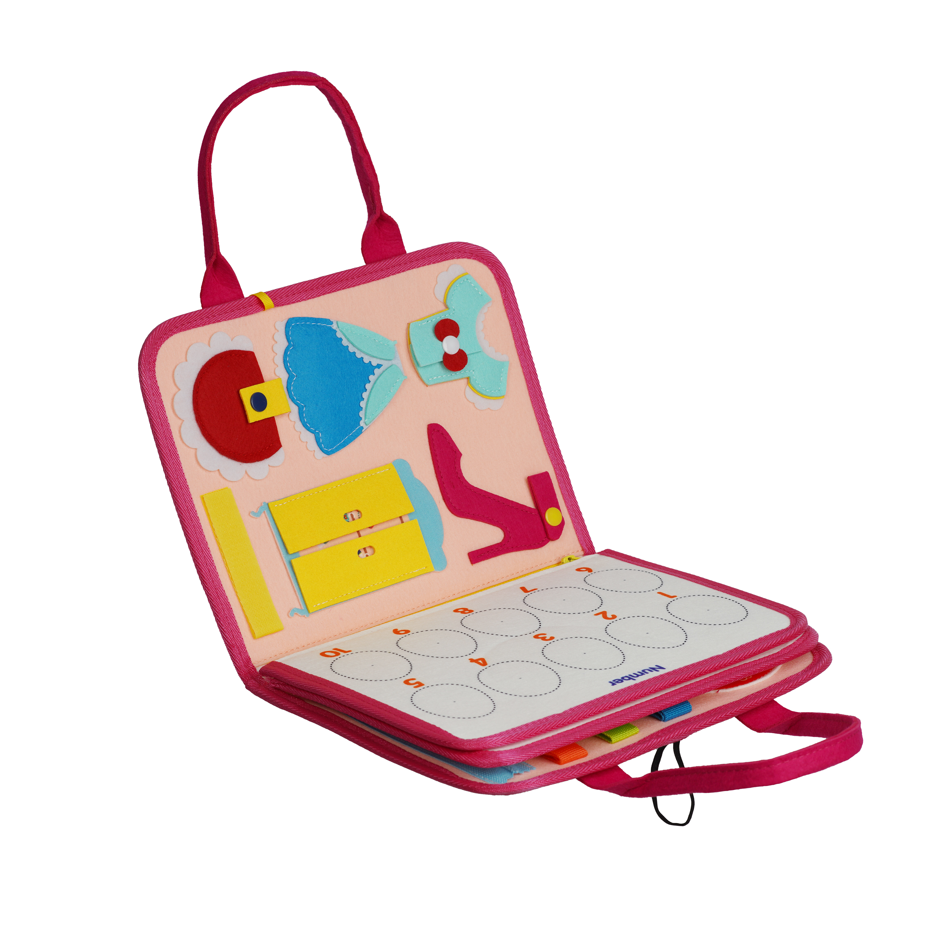 Early Learning Education Washable Felt Quiet Book Sensory Toy Enlightenment Cognitive Kids Toddler Montessori Felt Busy Book