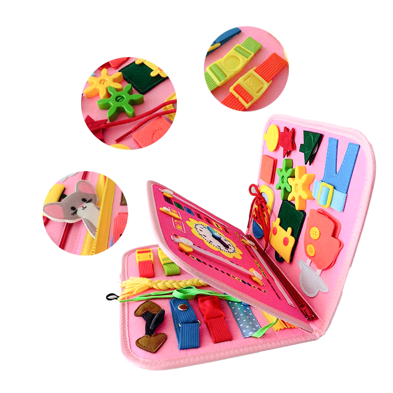 New Activity Baby Sensory Learning Toy Busy Book Bag Montessori Educational Felt Busy Board for Toddler
