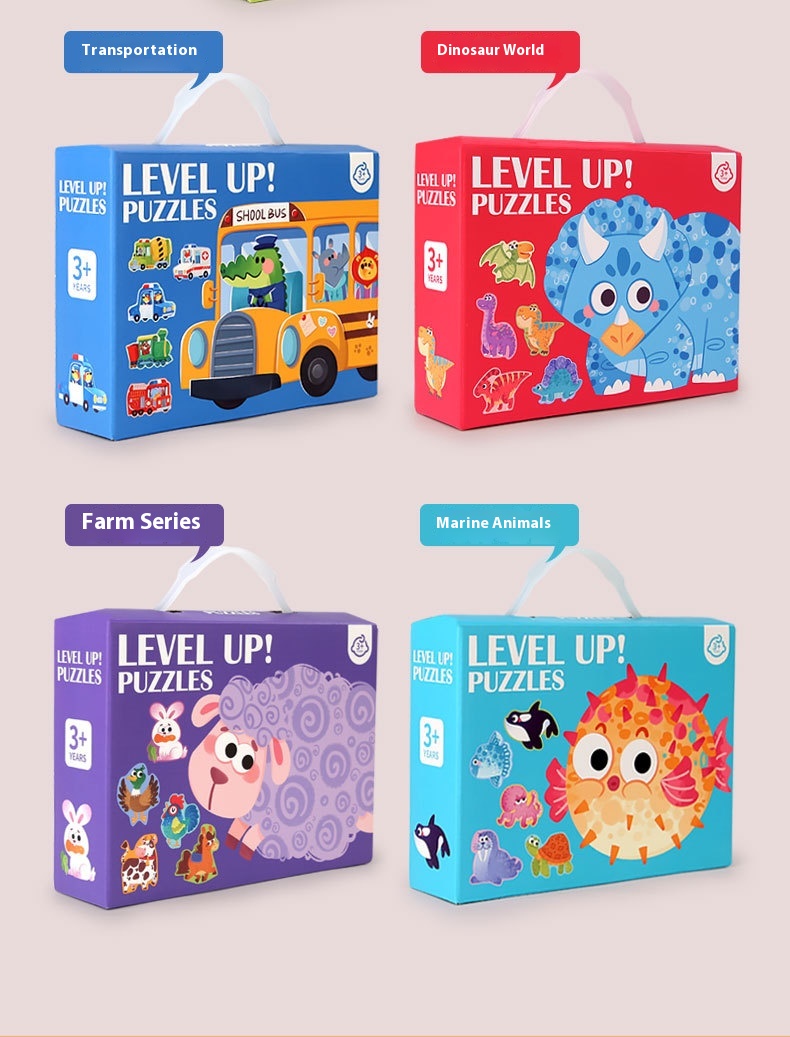 Wooden DIY Toy for 3-6 Years Old Children's Early Education Six-in-One Puzzle Kindergarten Educational Toys Animal Traffic