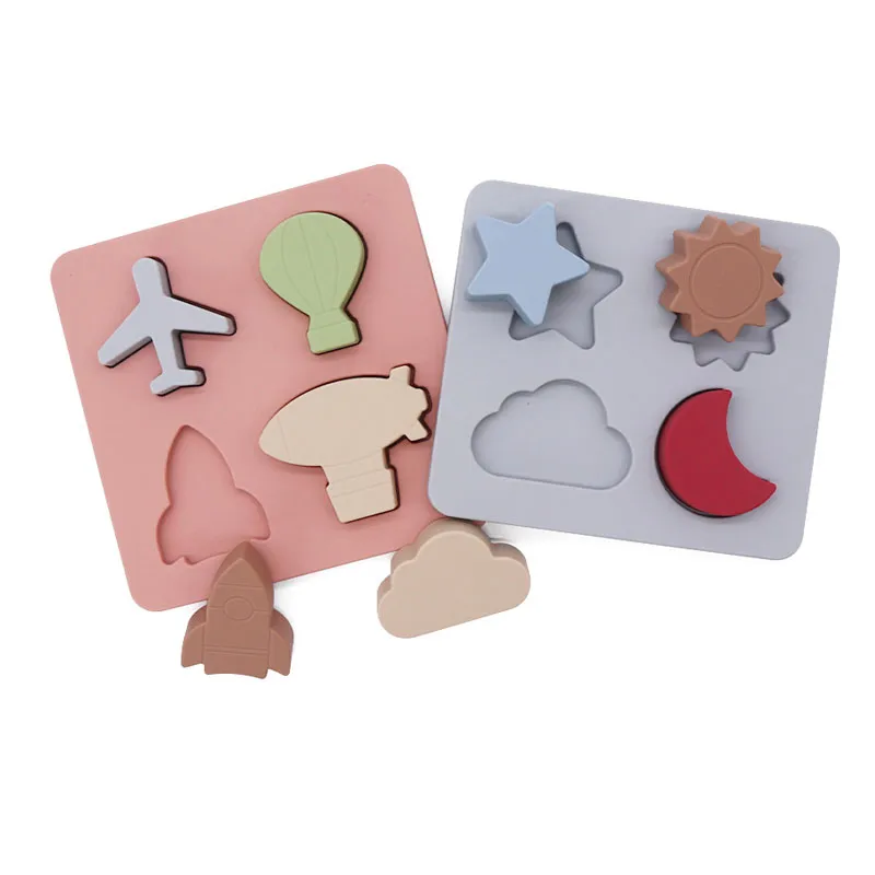 BPA Free Silicone Puzzle Toy for Toddlers Montessori Learning Board