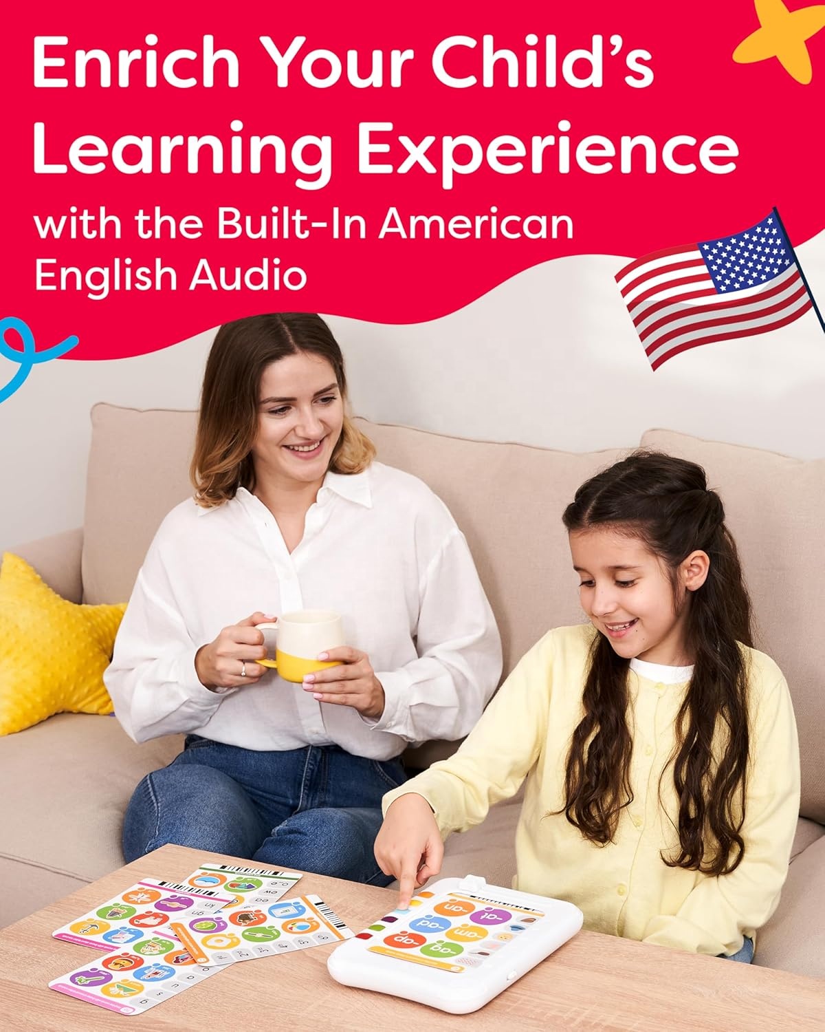 Phonics Machine Learning Pad - CPSIA CPC Certified 720 Phonic Questions Reading Game