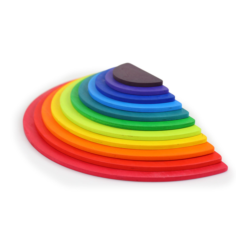 Wooden Rainbow Arch Stacking Montessori Toys