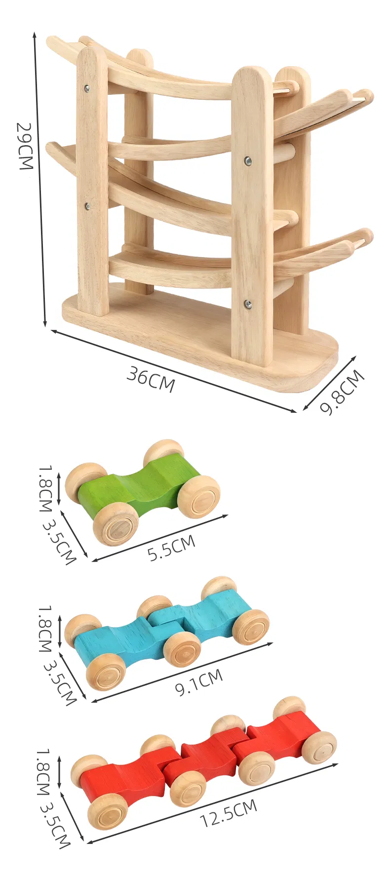 Wooden Ramp Racer Car Track