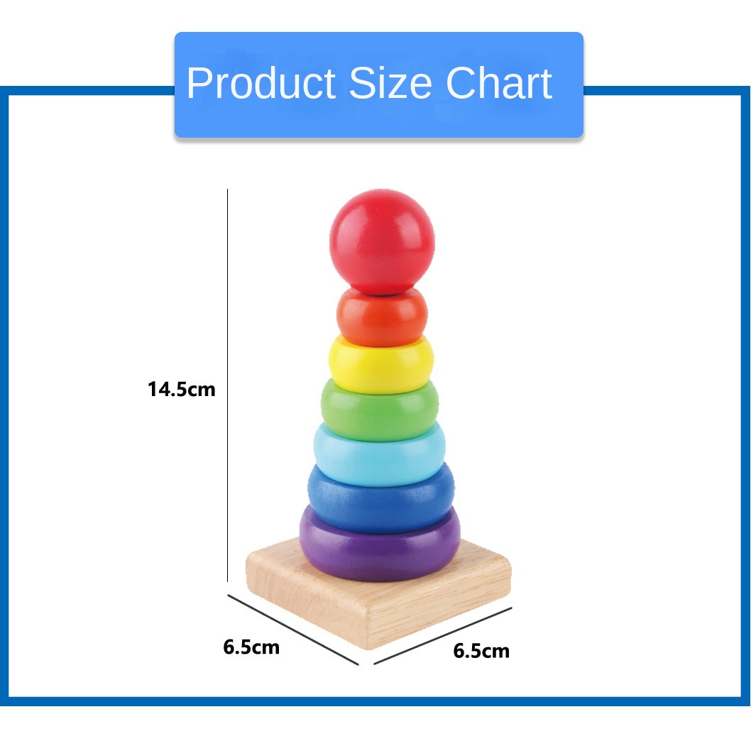 Wood Stacking Toy Detail 7