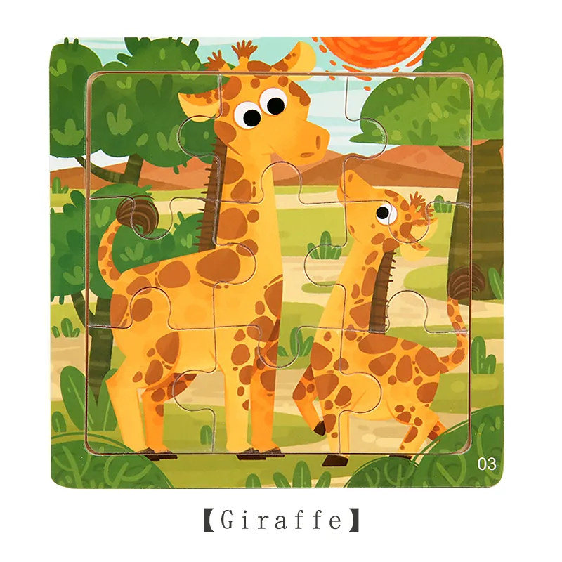 Children's Wooden Jigsaw Puzzle - Giraffe Theme