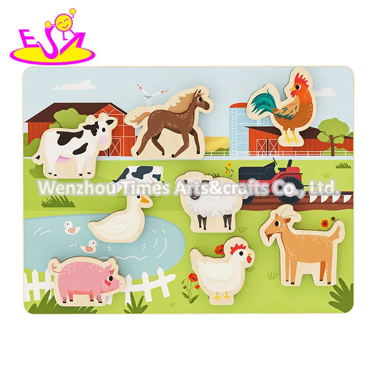 OEM Preschool Learning Wooden Number Puzzle Toys for Kids W14b170