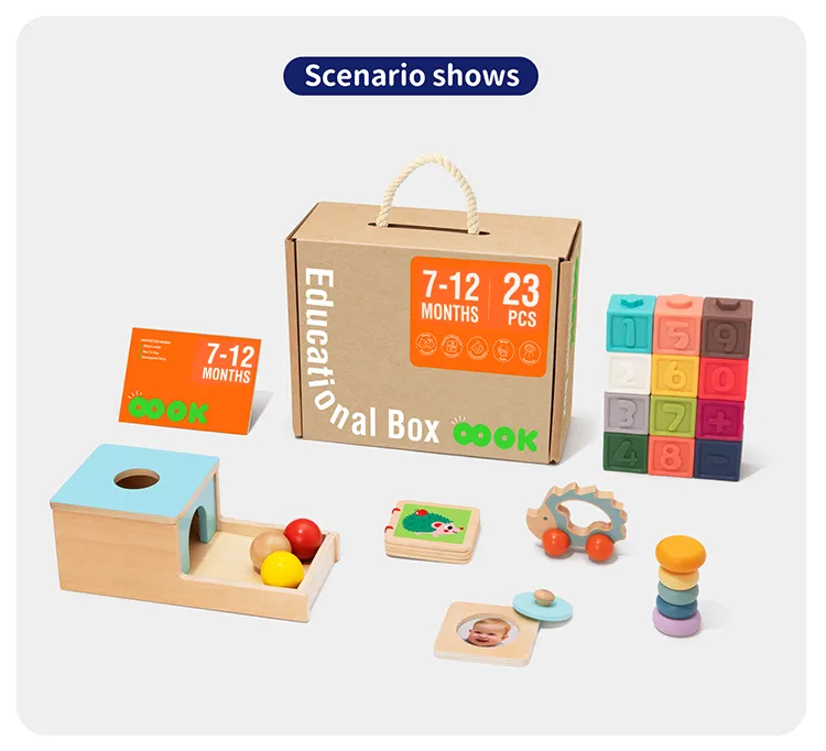 Early Educational Box Wooden Montessori Toy for Toddler 7-12 Months