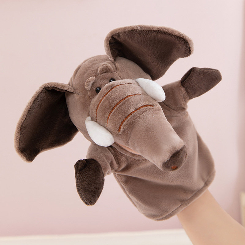Kawaii Custom Role Play Game Early Education Stuffed Cartoon Forest Animal Plush Finger Hand Puppet Toys
