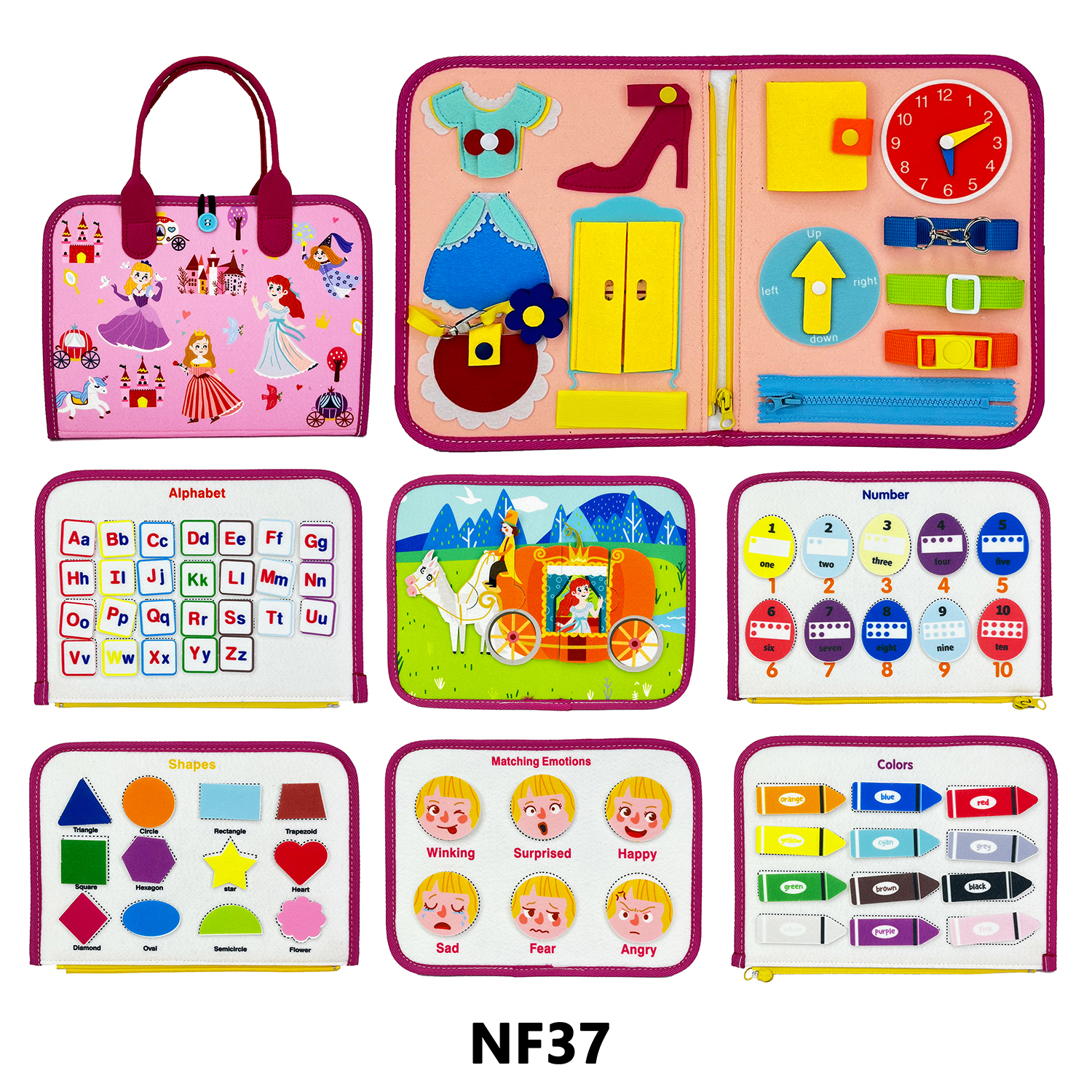 Pink Princess Castle DIY Busy Board