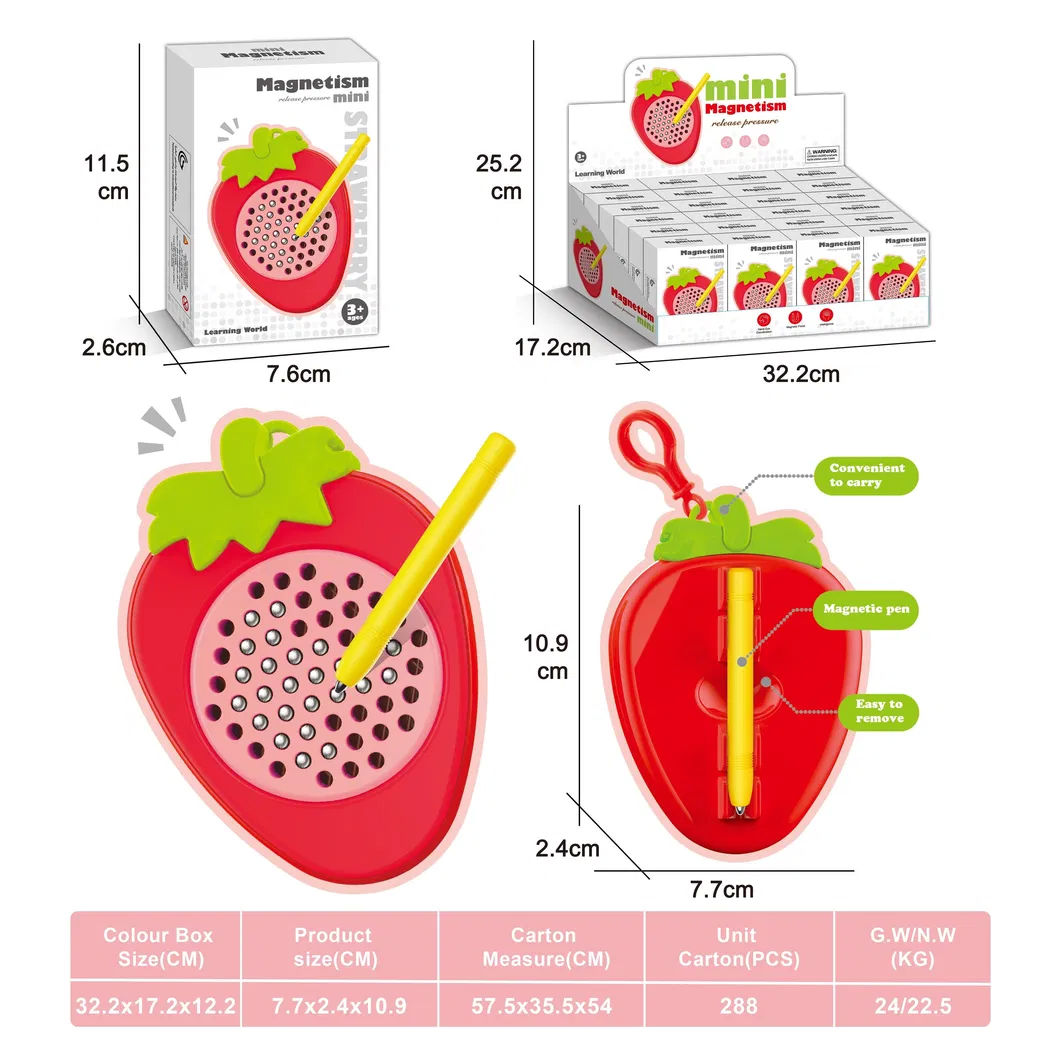 DIY Painting Toys Fruit Shape Play Games Magnetic Ball Magnetic Drawing Board Educational Painter Gift Toys for Baby