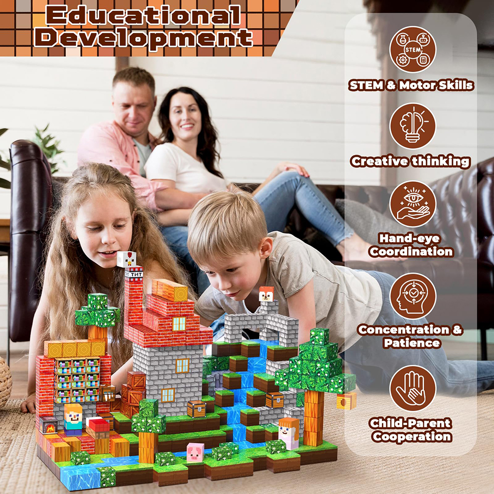 Magnetic Building Blocks For Kids Sensory Toys &amp; Learning Game Gifts Creative Magnetic Blocks Set For Children Ages 3+