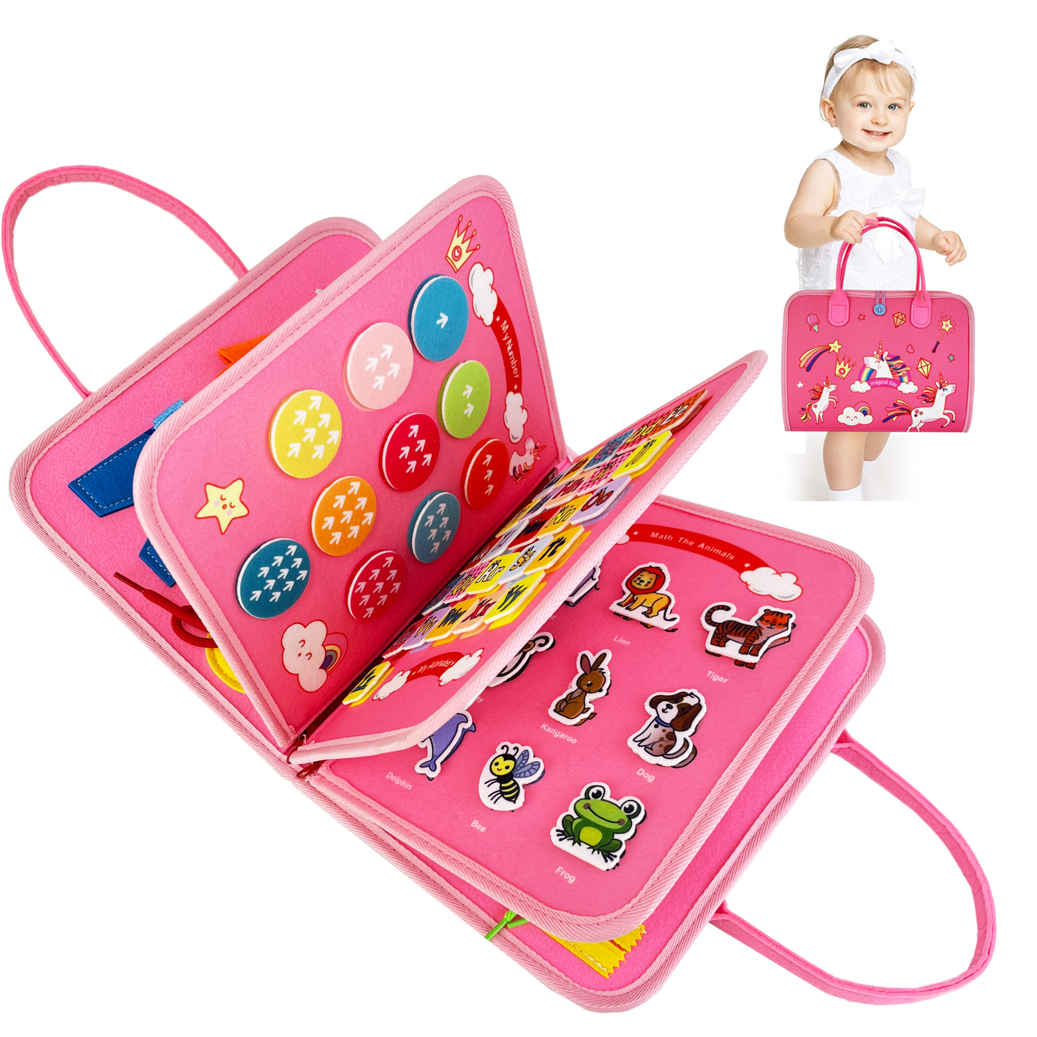 NF47 Pink Unicorn Busy Board