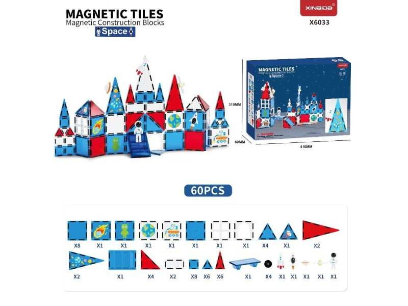 Magnetic Tiles Building Blocks Construction Toy Stem Educational Learning Kids Building Toy Set