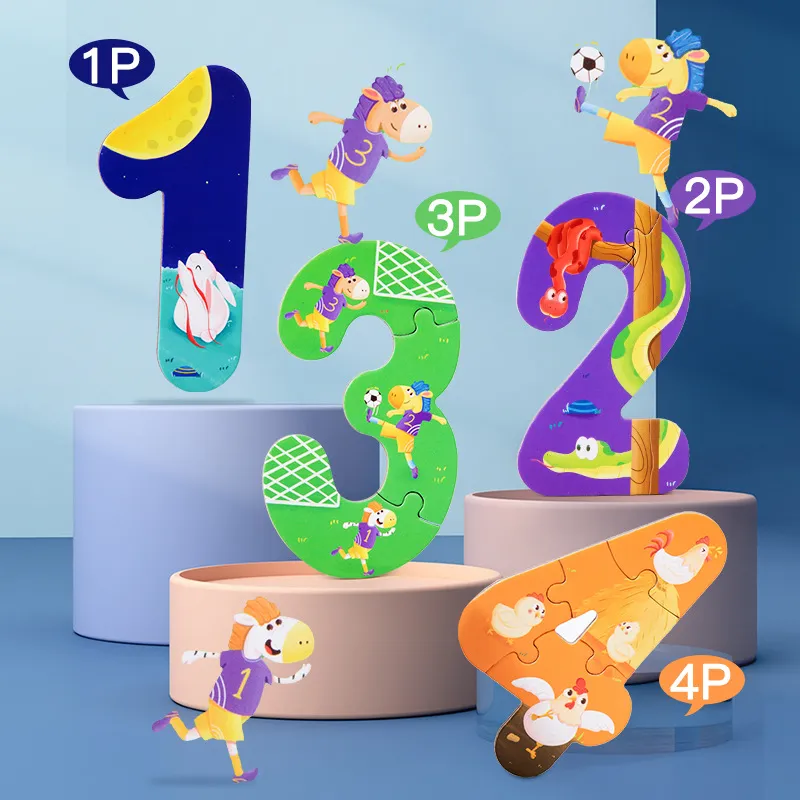 New Didactic Learning Letters Numbers Jigsaw Puzzles Educational Toy