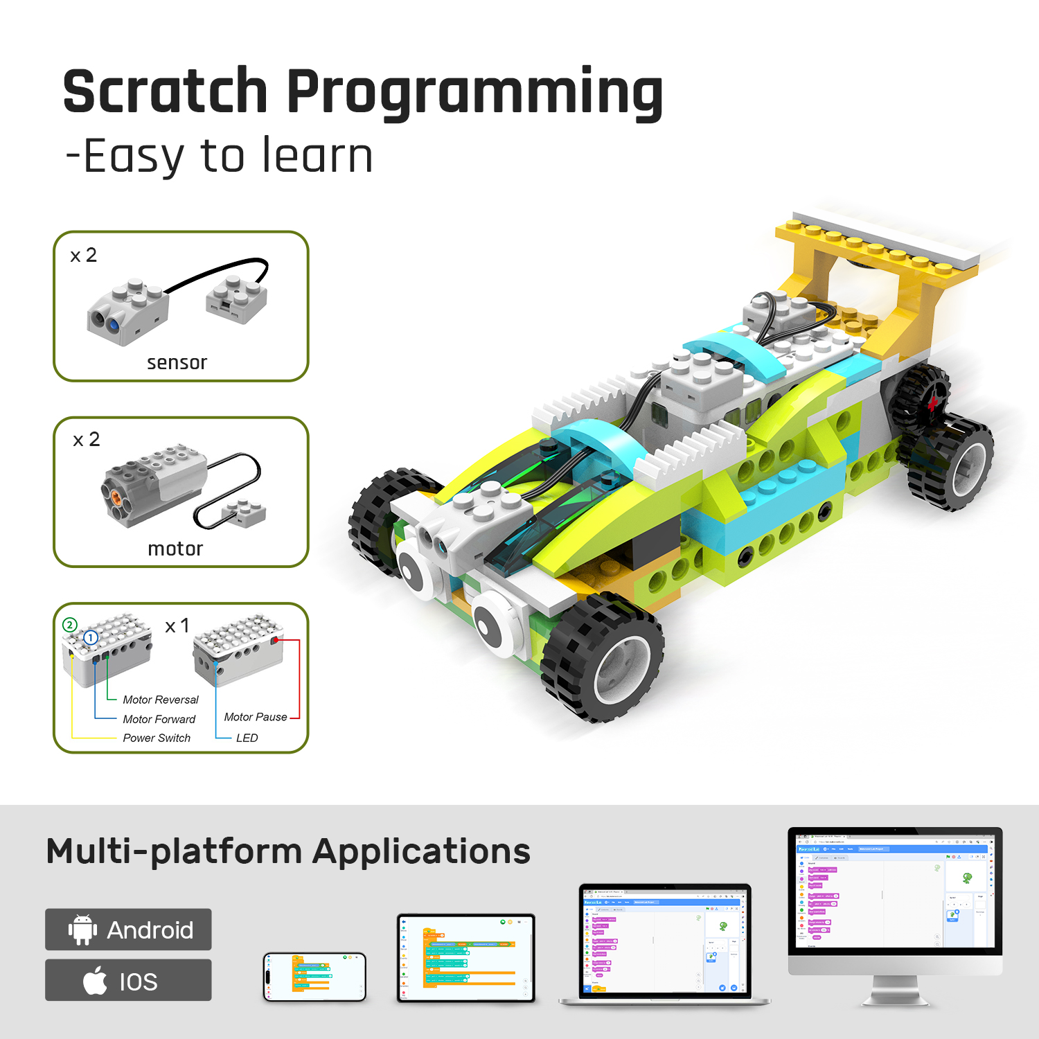 Makerzoid Robot Master (Premium) 200 in 1 APP Control Robot Kit Educational Scratch Coding Robotic Kit with 47 Video Courses